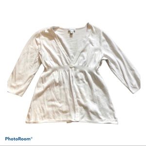 Motherhood White Cardigan